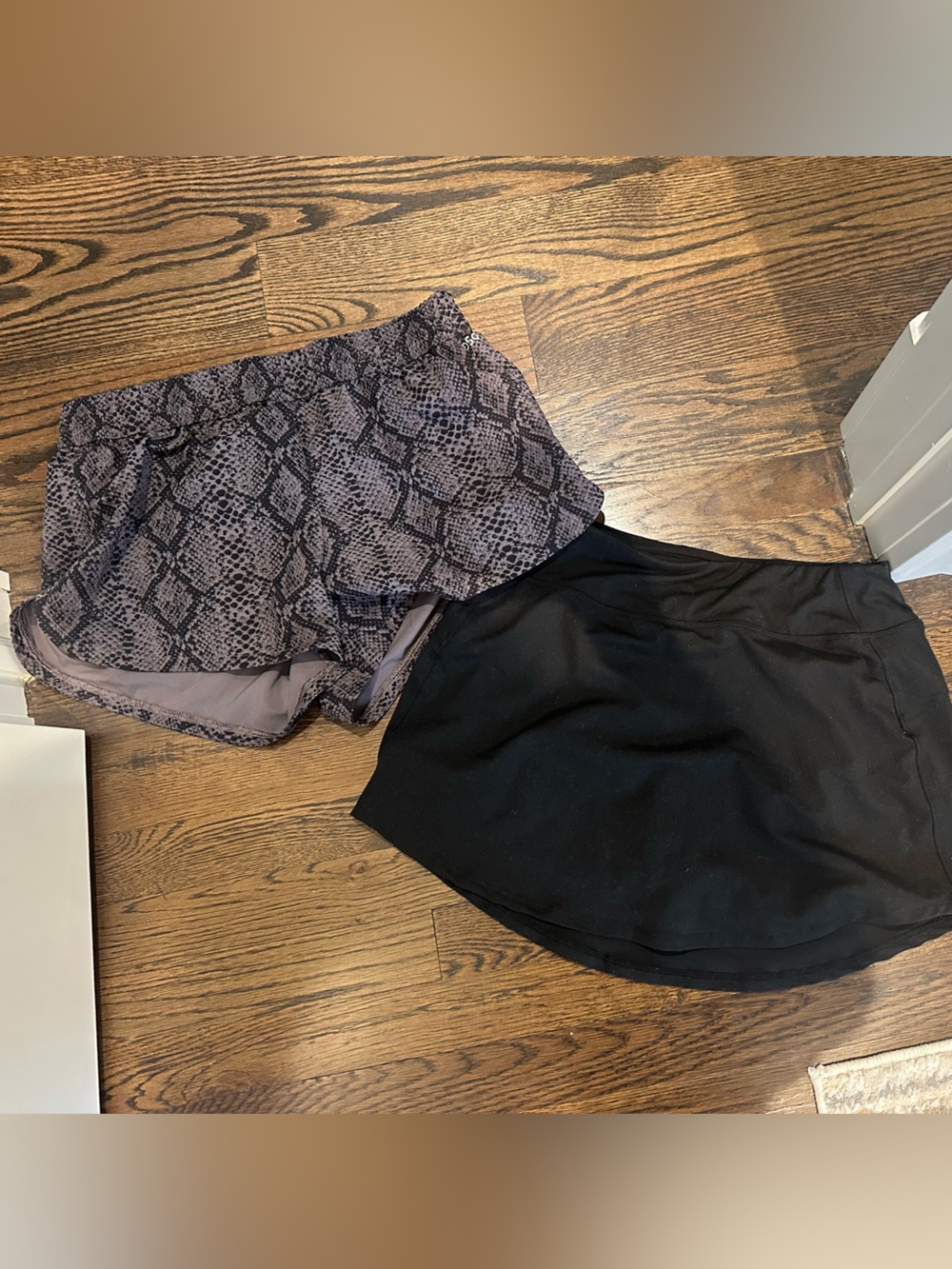 DSG Black Skirt with Gray Snake-Print short